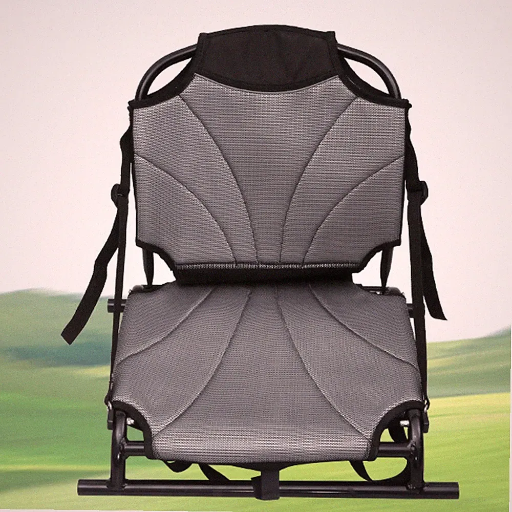 Folding Kayak Seat Adjustable Fishing Seat Breathable Beach Chair with Back