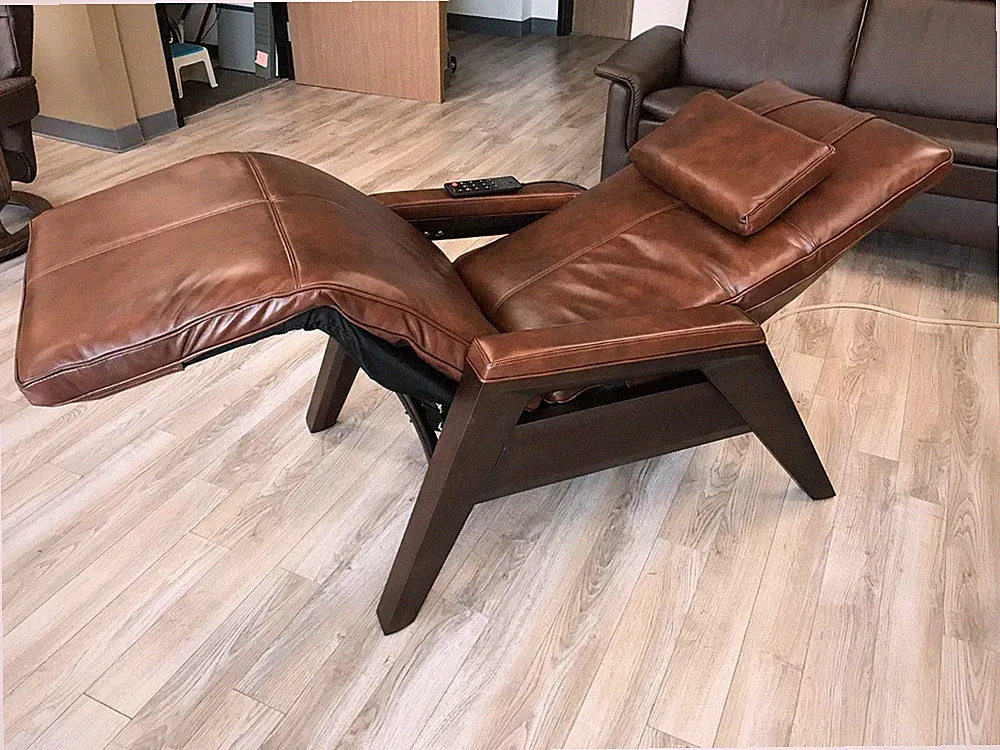 Human Touch Gravis ZG Zero Gravity Recliner Massage Chair + Heat Saddle Leather