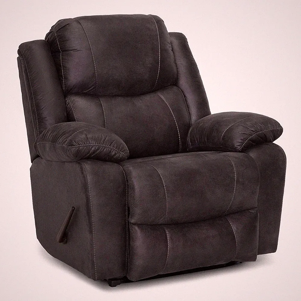 King of Comfort Caesar Rocker Recliner. 500 lb Wt. Capacity. Slate