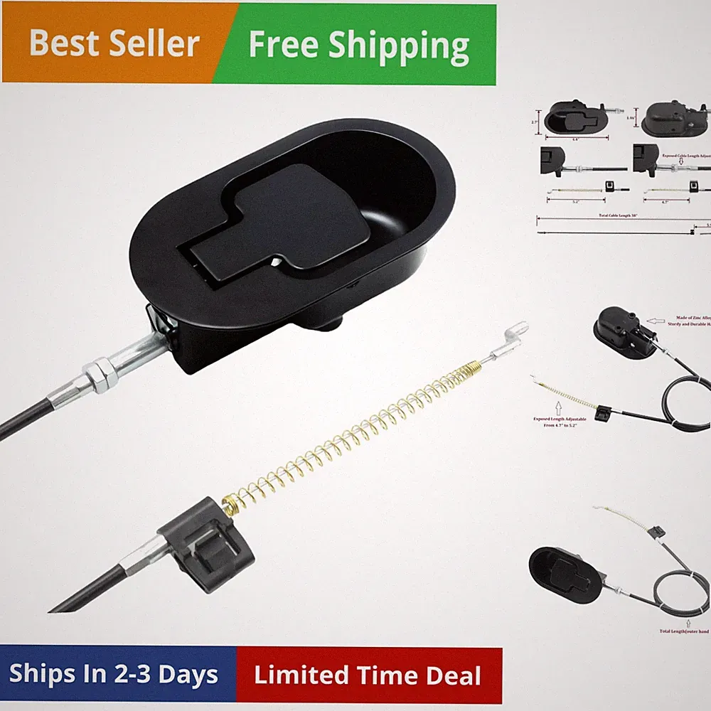 Universal Heavy-Duty Metal Pull Recliner Handle with Cable Exposed Adjustable...